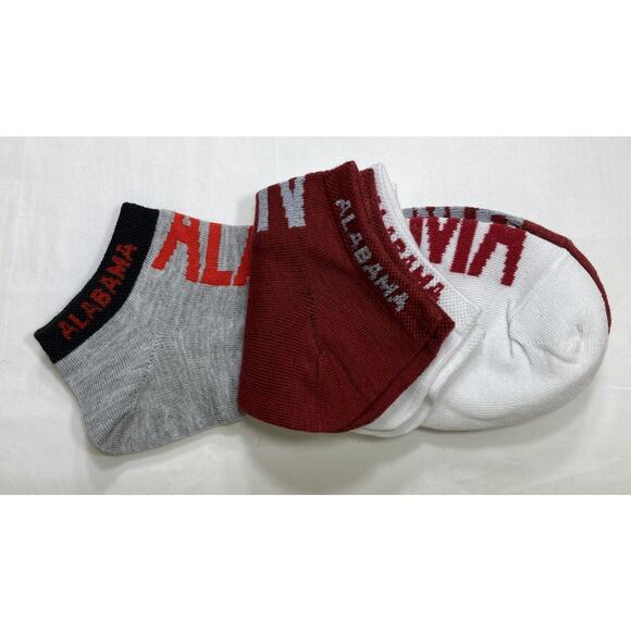 Alabama Crimson Tide Socks Ankle Women's size: 9 to 11 2 packs of 3, NCAA - Picture 7 of 9
